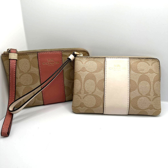 Coach Tan Coated Canvas Wristlet Bundle - Picture 11 of 11